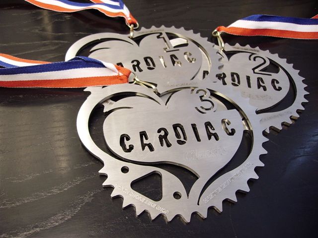 Cardiac Classic competition medals manufactured from sheet metal by Hansen Industries