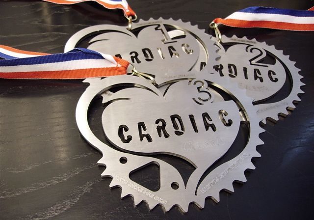 Cardiac Classic competition medals manufactured from sheet metal by Hansen Industries